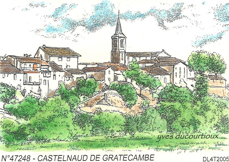 N 47248 - CASTELNAUD DE GRATECAMBE - vue