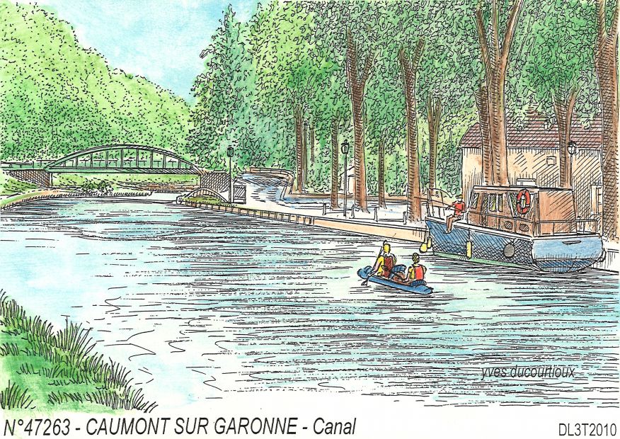 N 47263 - CAUMONT SUR GARONNE - canal