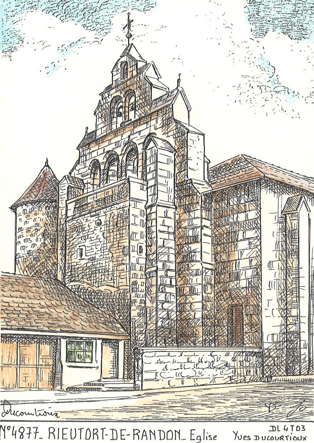 N 48077 - RIEUTORT DE RANDON - église