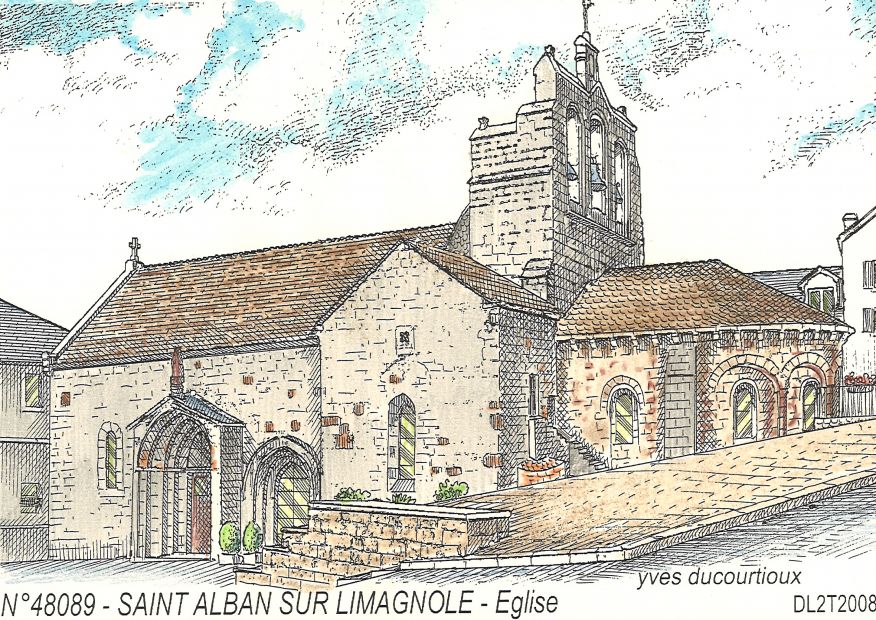 N 48089 - ST ALBAN SUR LIMAGNOLE - église