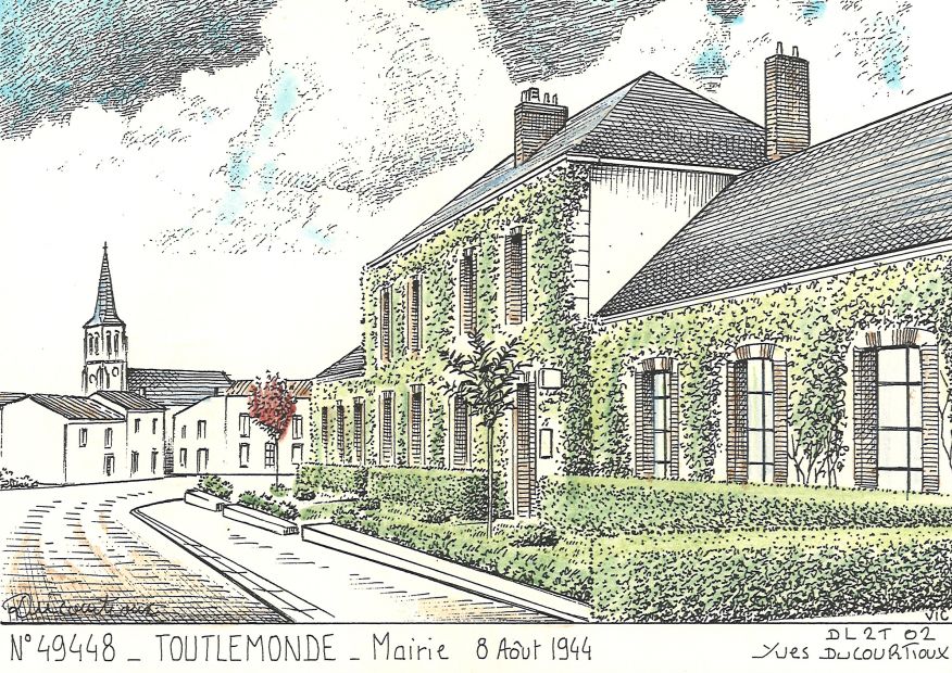 N 49448 - TOUTLEMONDE - mairie 8 aot 1944