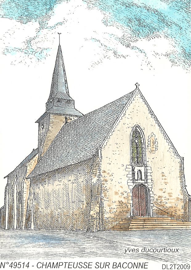 N 49514 - CHAMPTEUSSE SUR BACONNE - église