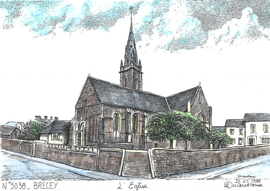 N 50038 - BRECEY - église