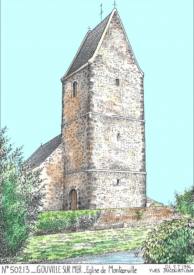 N 50213 - GOUVILLE SUR MER - église de montcarville