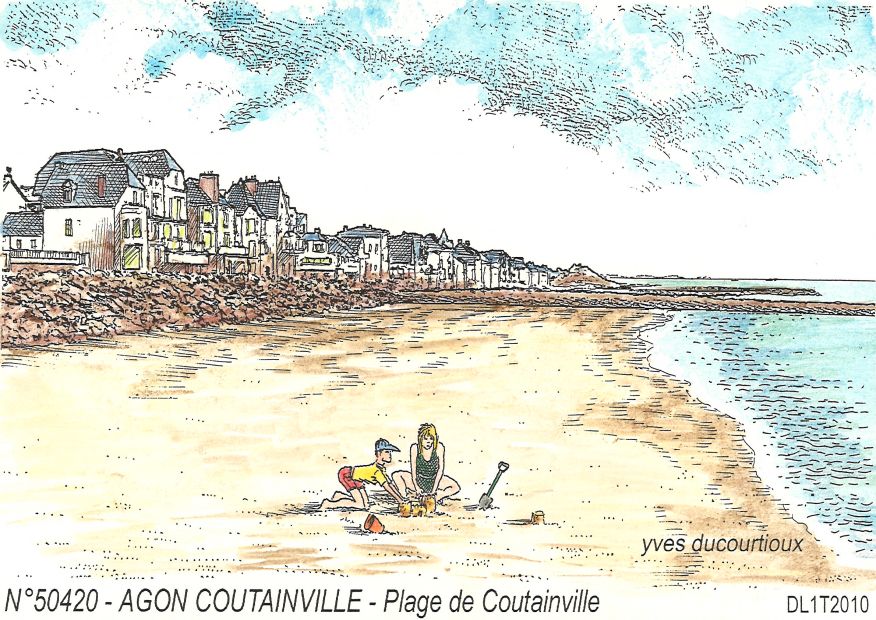 N 50420 - AGON COUTAINVILLE - plage de coutainville