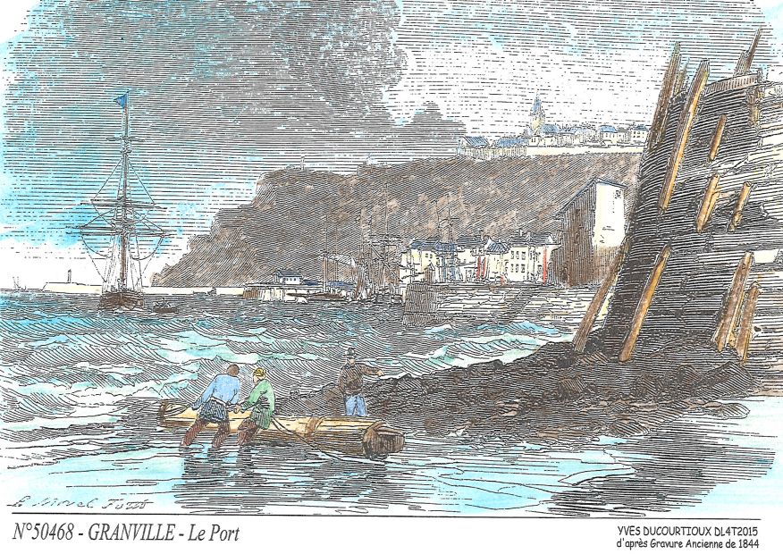 N 50468 - GRANVILLE - le port (d'aprs gravure ancienne)