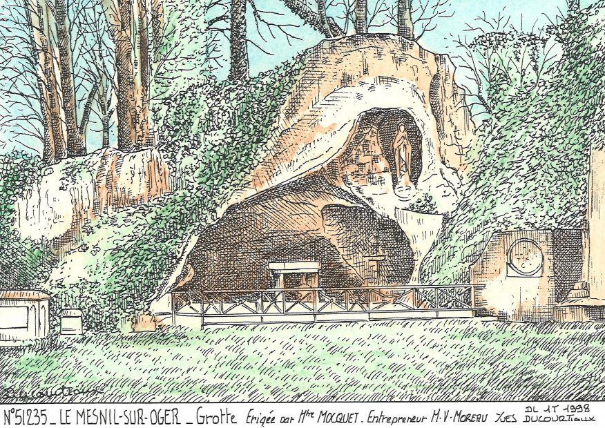 N 51235 - LE MESNIL SUR OGER - grotte érigée par mr Louis Mol
