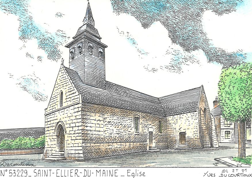 N 53229 - ST ELLIER DU MAINE - église