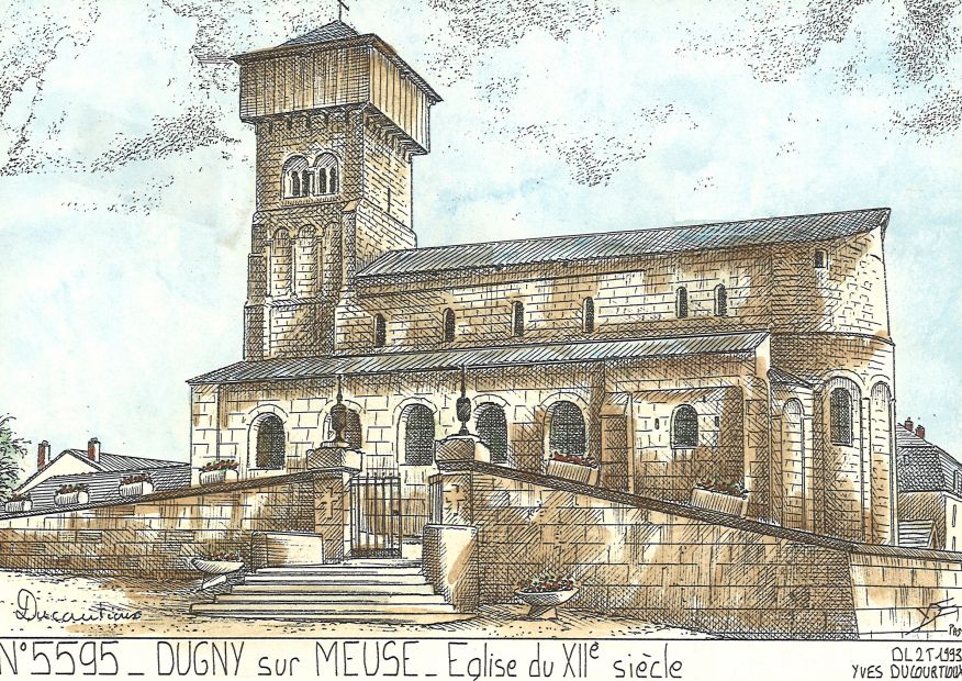 N 55095 - DUGNY SUR MEUSE - église du XII ème siècle