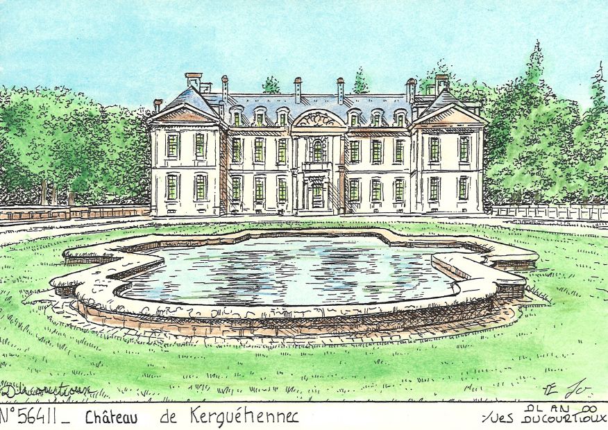 N 56411 - BIGNAN - château de kerguehennec