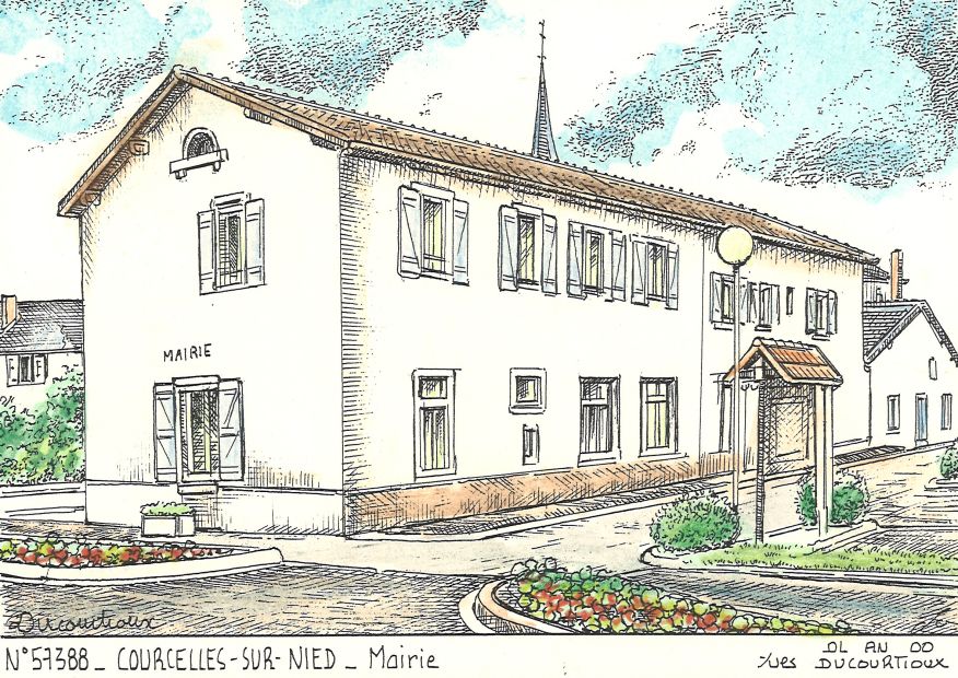 N 57388 - COURCELLES SUR NIED - mairie