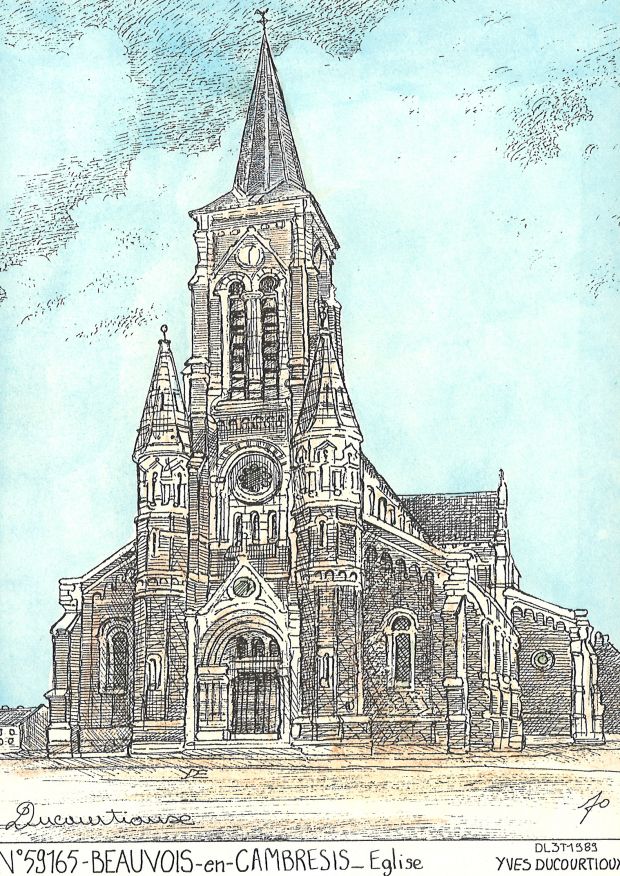 N 59165 - BEAUVOIS EN CAMBRESIS - église
