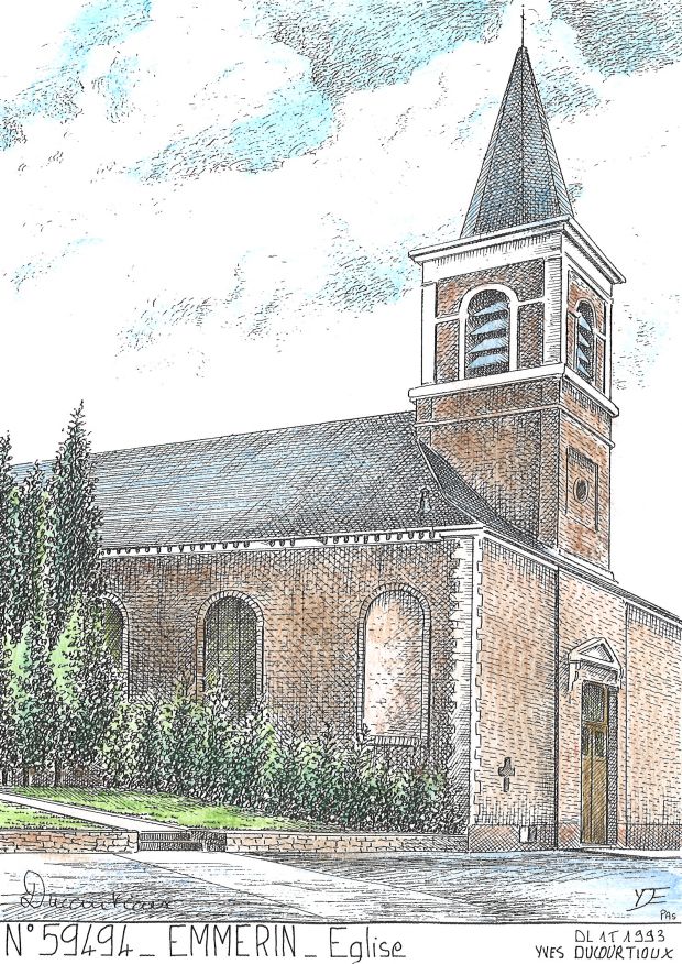 N 59494 - EMMERIN - église