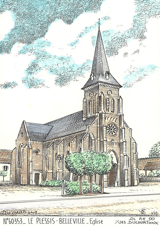 N 60353 - LE PLESSIS BELLEVILLE - église