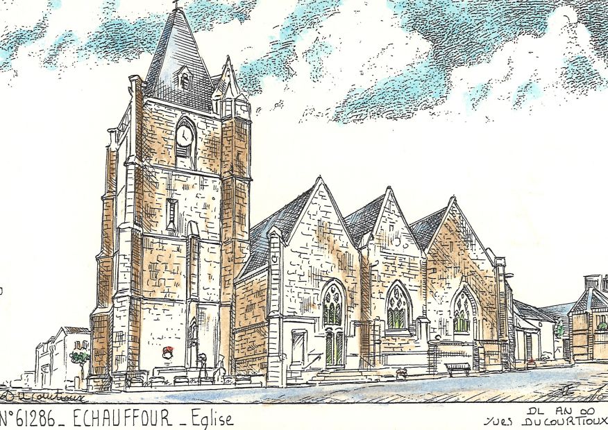 N 61286 - ECHAUFFOUR - église