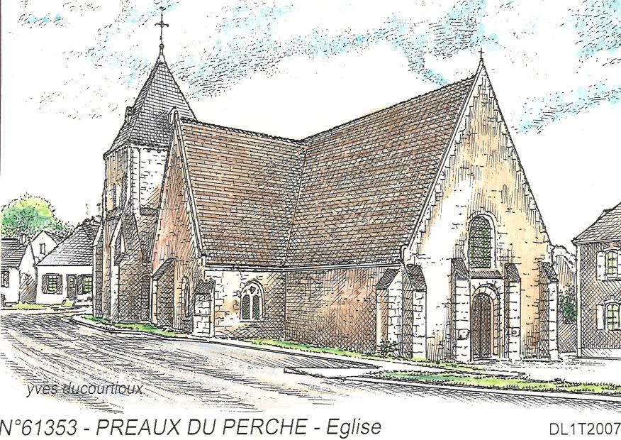 N 61353 - PREAUX DU PERCHE - église