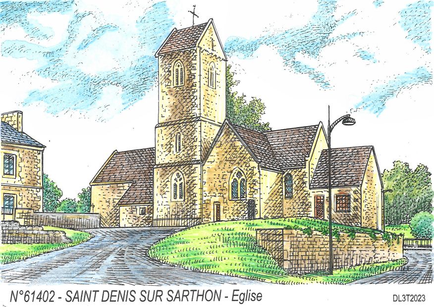 N 61402 - ST DENIS SUR SARTHON - église