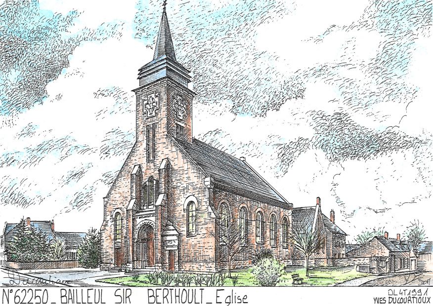 N 62250 - BAILLEUL SIR BERTHOULT - église