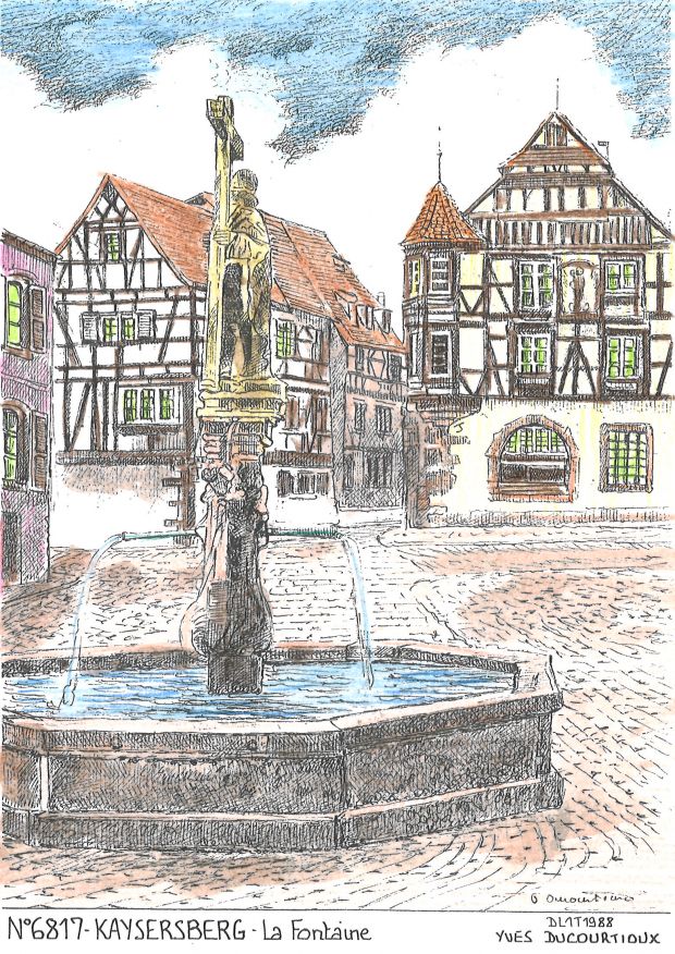 N 68017 - KAYSERSBERG - la fontaine