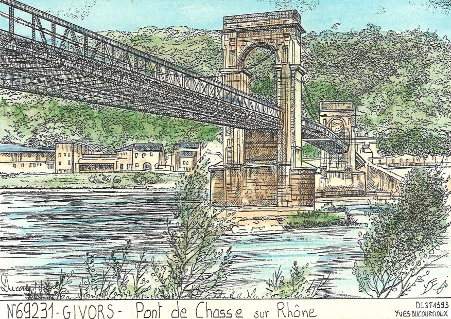 N 69231 - GIVORS - pont de chasse