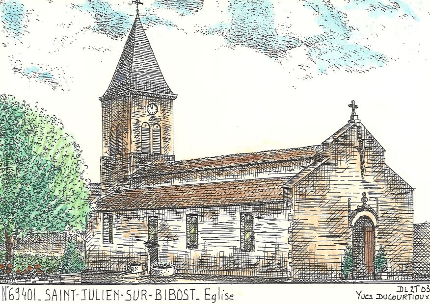 N 69401 - ST JULIEN SUR BIBOST - église