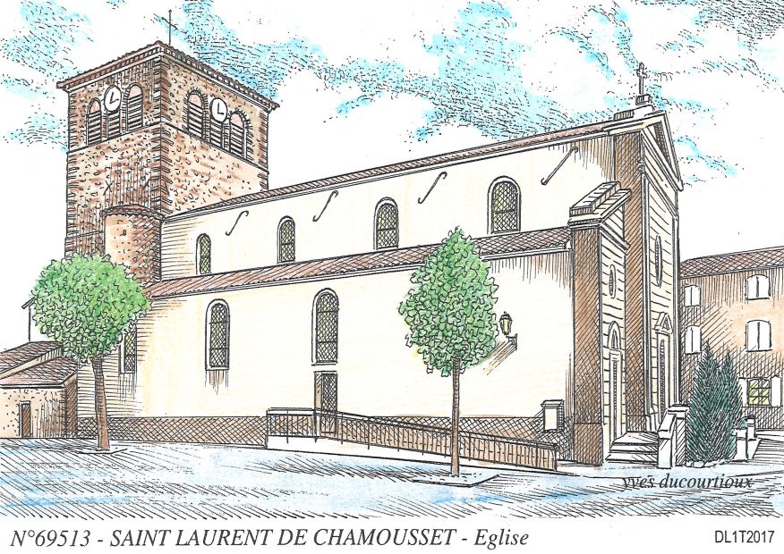 N 69513 - ST LAURENT DE CHAMOUSSET - église