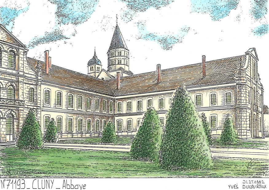 N 71193 - CLUNY - abbaye (mairie)