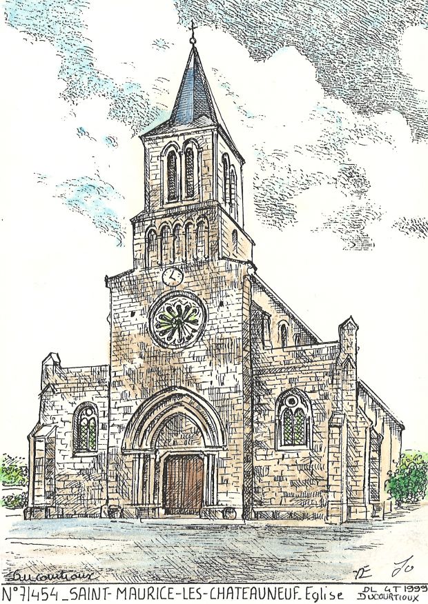 N 71454 - ST MAURICE LES CHATEAUNEUF - église
