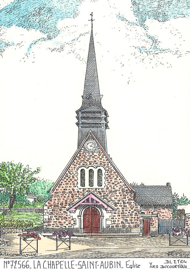 N 72566 - LA CHAPELLE ST AUBIN - église