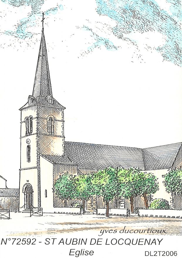 N 72592 - ST AUBIN DE LOCQUENAY - église