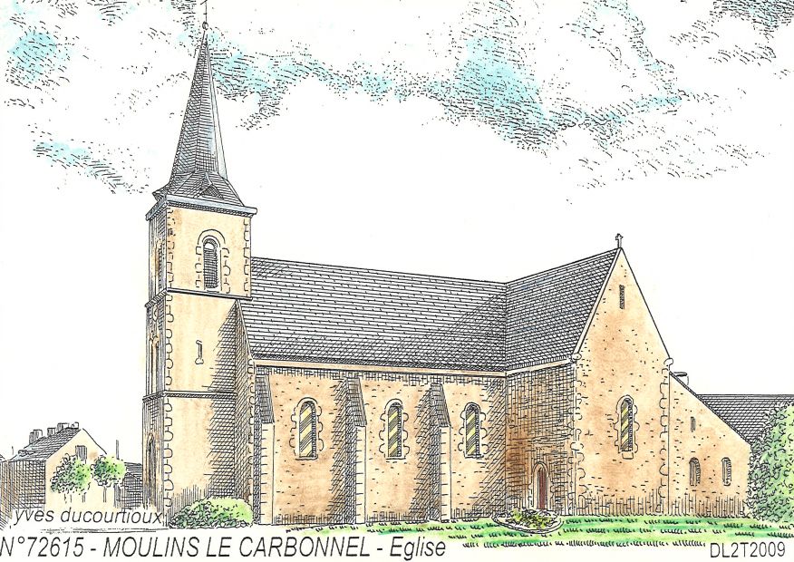 N 72615 - MOULINS LE CARBONNEL - église
