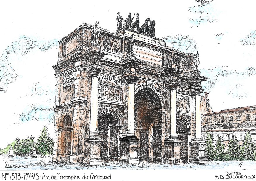 N 75013 - PARIS - arc de triomphe du carrousel