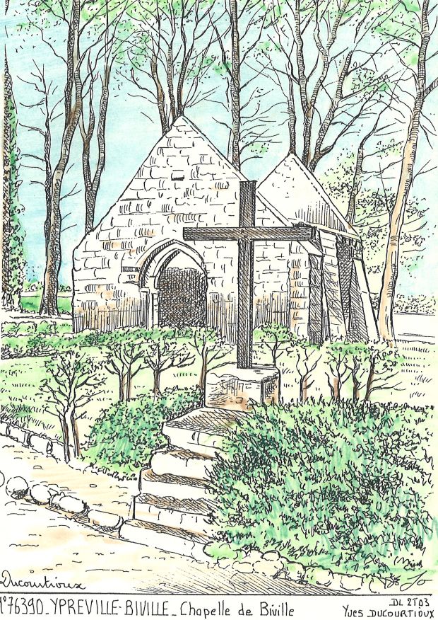 N 76390 - YPREVILLE BIVILLE - chapelle de biville