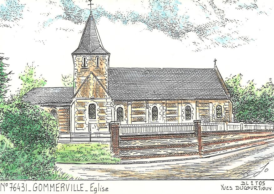 N 76431 - GOMMERVILLE - église