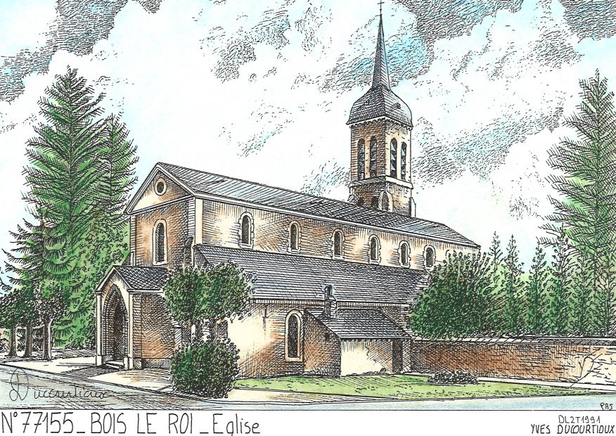 N 77155 - BOIS LE ROI - église