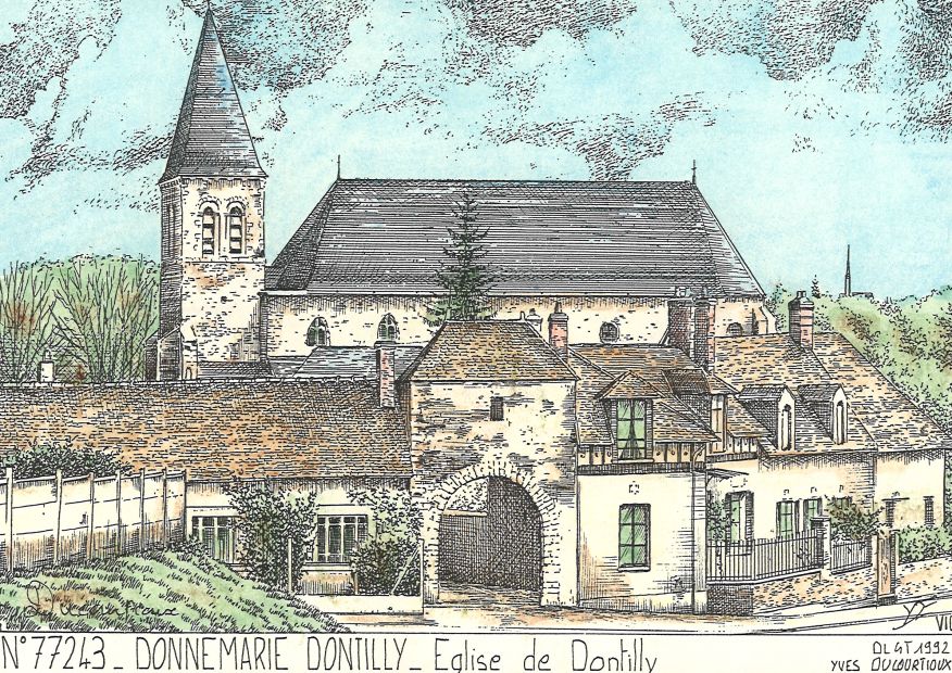 N 77243 - DONNEMARIE DONTILLY - église de dontilly