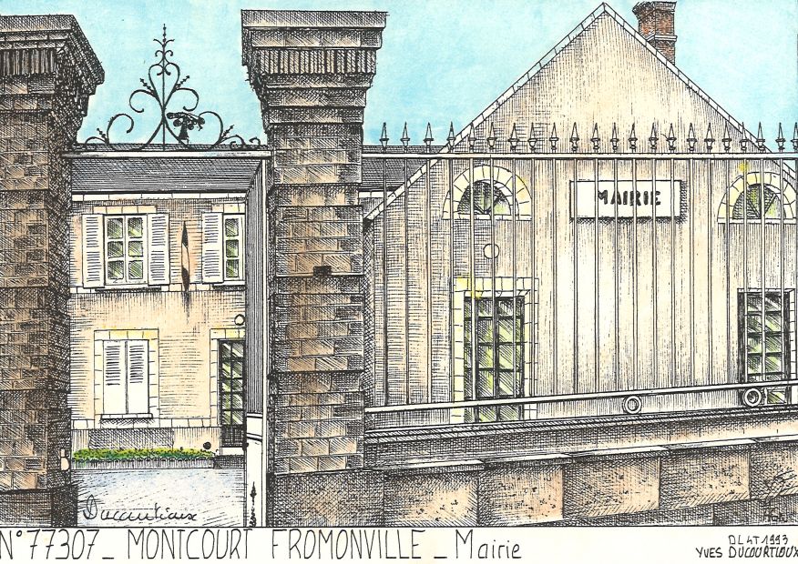N 77307 - MONTCOURT FROMONVILLE - mairie