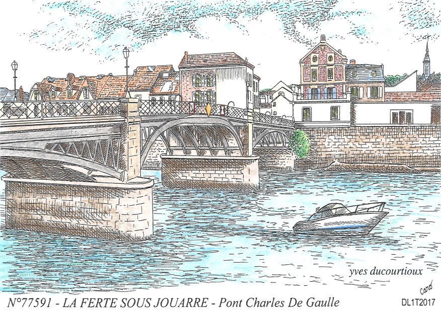 N 77591 - LA FERTE SOUS JOUARRE - pont charles de gaulle