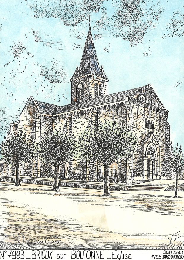 N 79083 - BRIOUX SUR BOUTONNE - église
