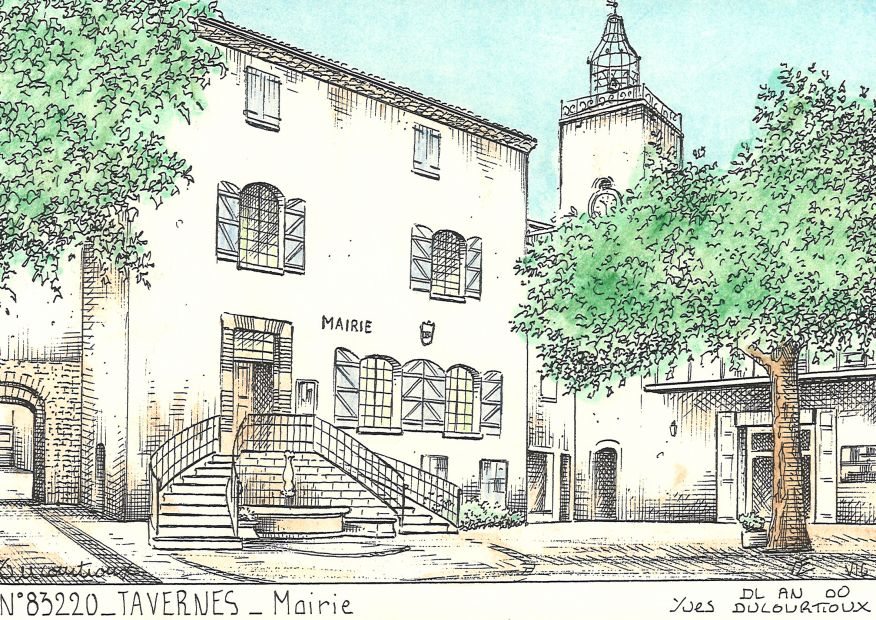 N 83220 - TAVERNES - mairie