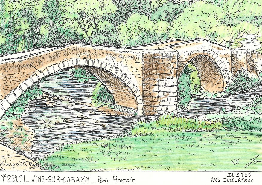 N 83251 - VINS SUR CARAMY - pont romain