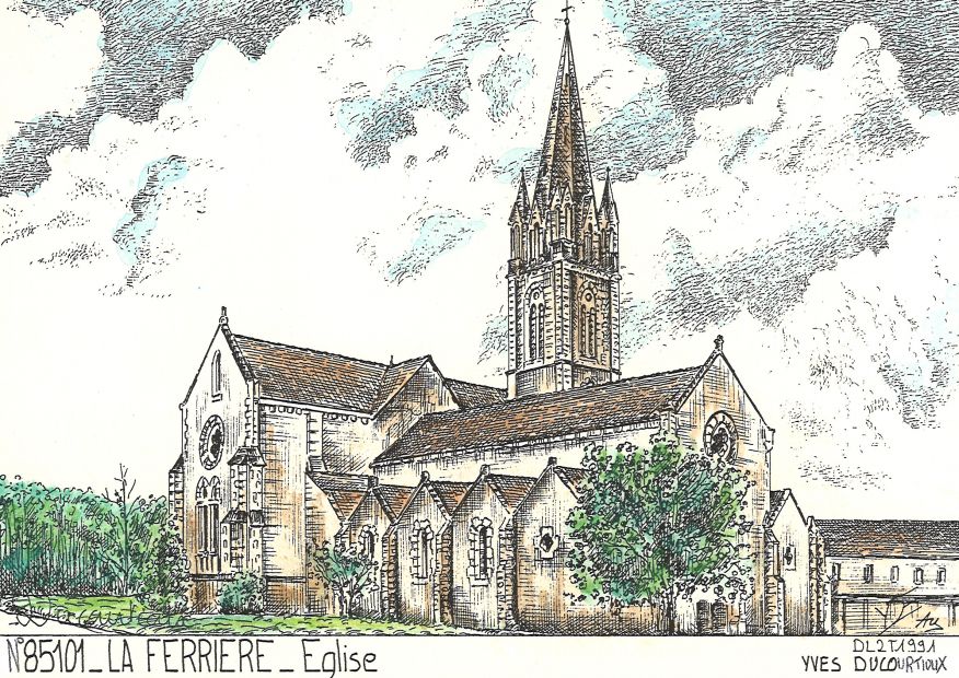 N 85101 - LA FERRIERE - église