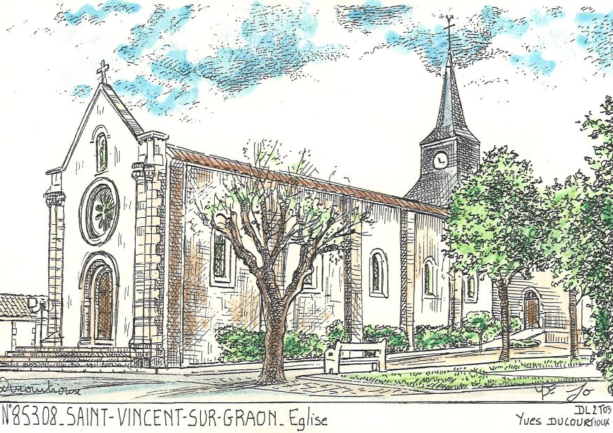 N 85308 - ST VINCENT SUR GRAON - église
