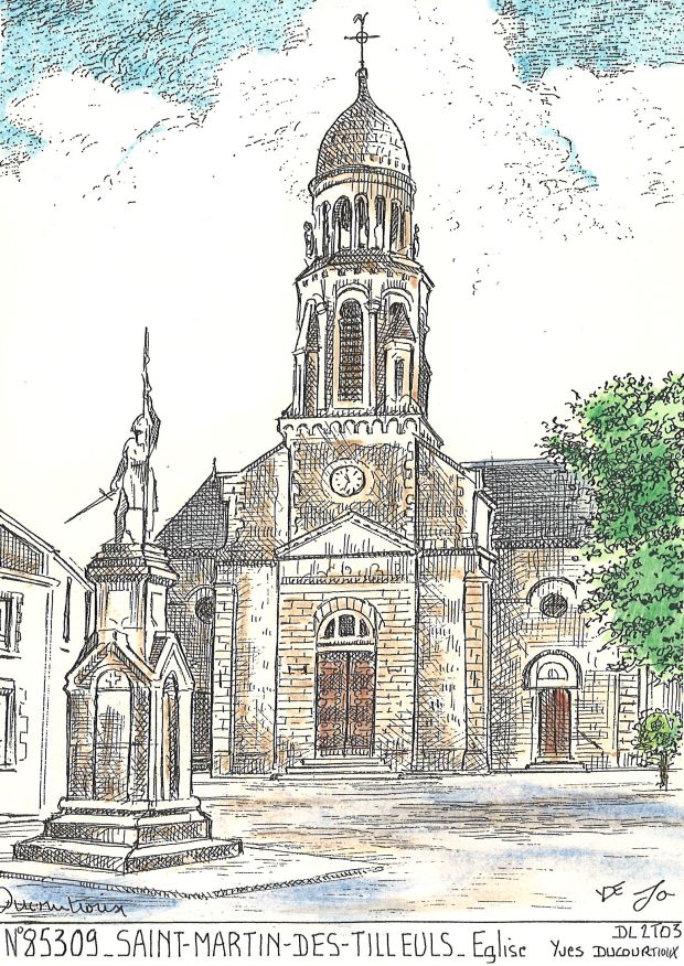 N 85309 - ST MARTIN DES TILLEULS - église