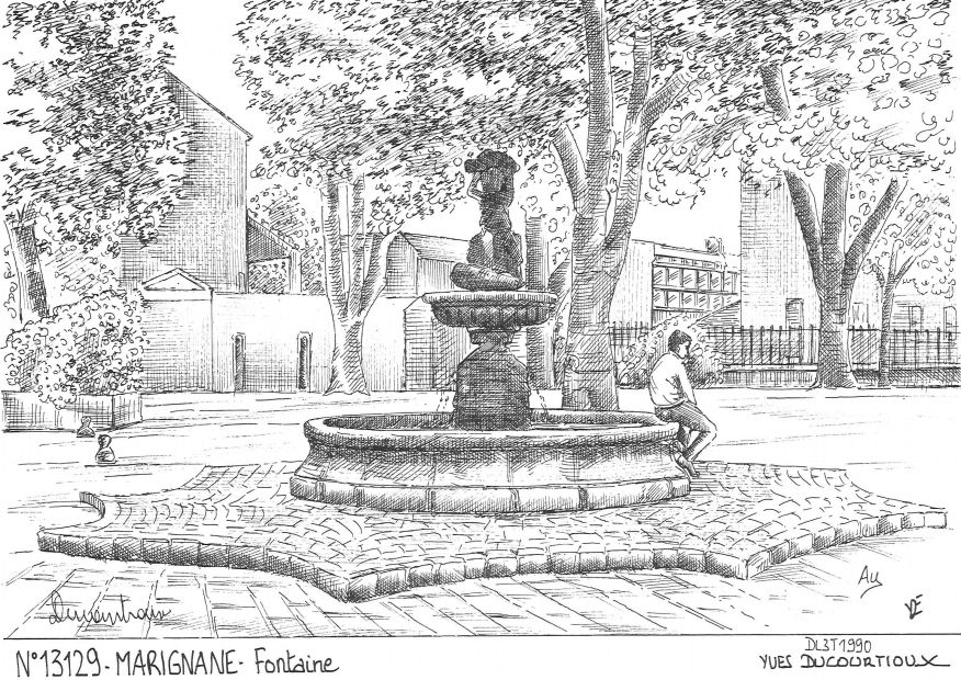 Cartes postales MARIGNANE - fontaine
