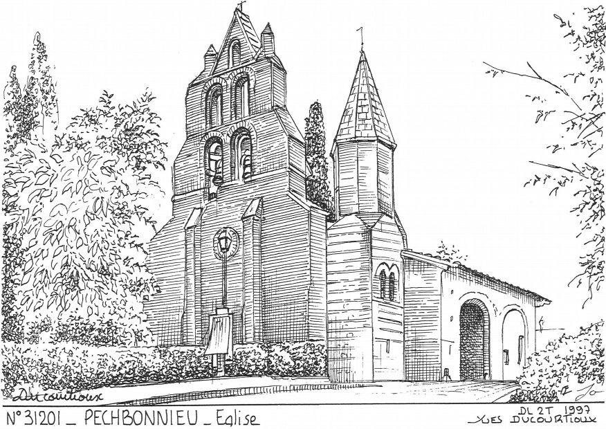 Cartes postales PECHBONNIEU - église