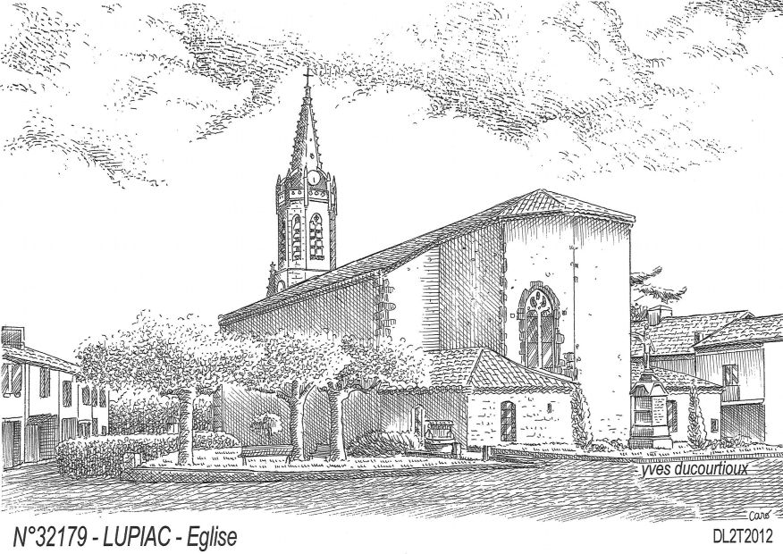 Cartes postales LUPIAC - église