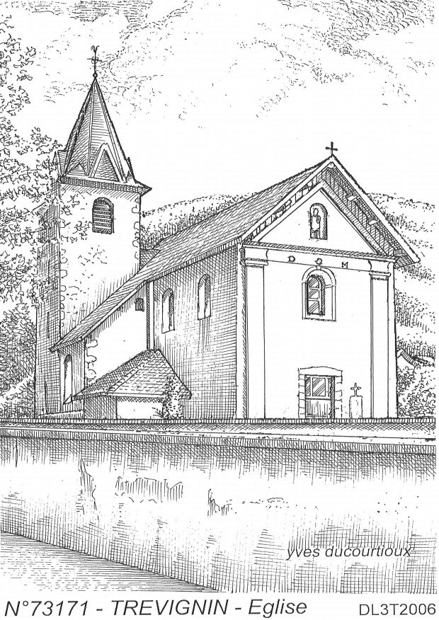 Cartes postales TREVIGNIN - église