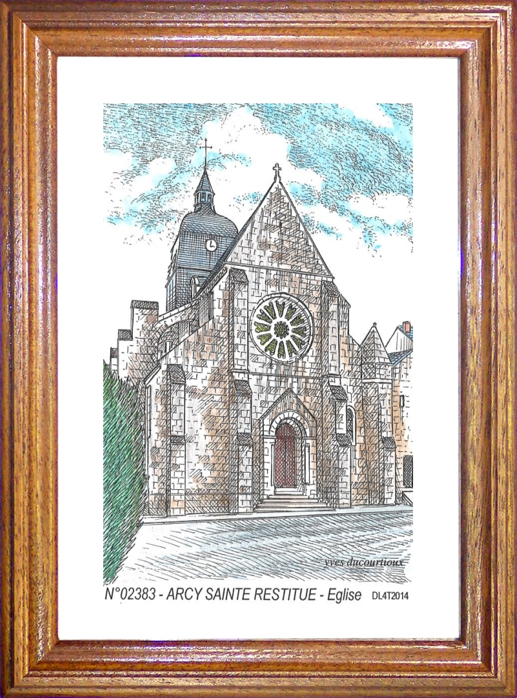 N 02383 - ARCY STE RESTITUE - église