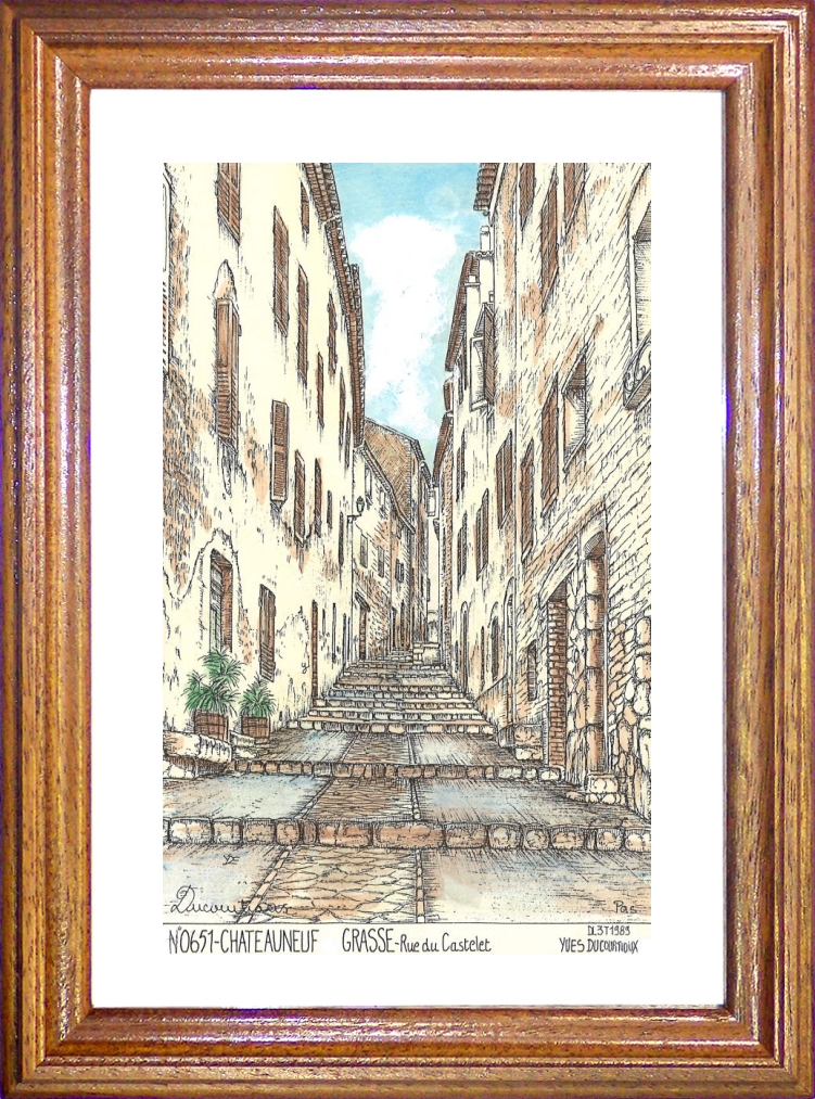 N 06051 - CHATEAUNEUF GRASSE - rue du castelet